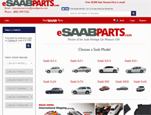 Tablet Screenshot of esaabparts.com